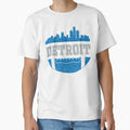 Lions Football Fan Detroit Skyline T-Shirt - Aesthetic Graphic Unisex - T-Shirt, Sweatshirt, Hoodie
