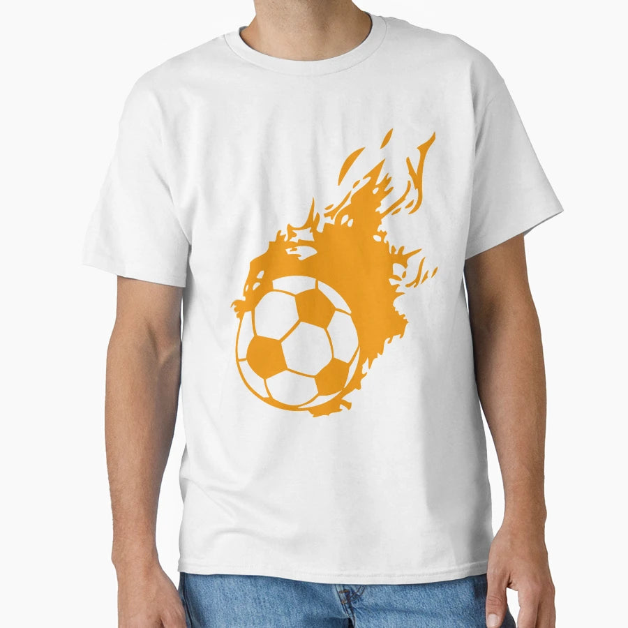 Football Flame Fire Club Logo T-Shirt - Custom Art Print Men Women - T-Shirt, Sweatshirt, Hoodie