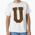 Alphabet Brown U Sports Letter U T-Shirt - Novelty Apparel Men Women - T-Shirt, Sweatshirt, Hoodie