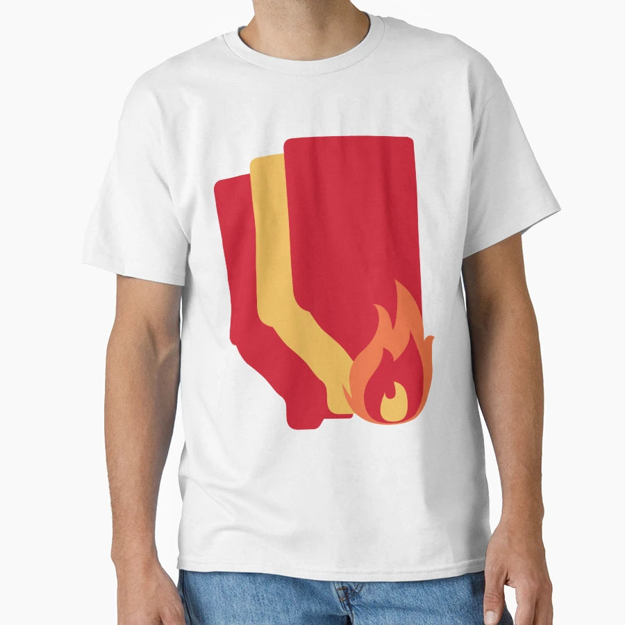 Alberta Border Flames T-Shirt - Casual Everyday Wear Unisex - T-Shirt, Sweatshirt, Hoodie
