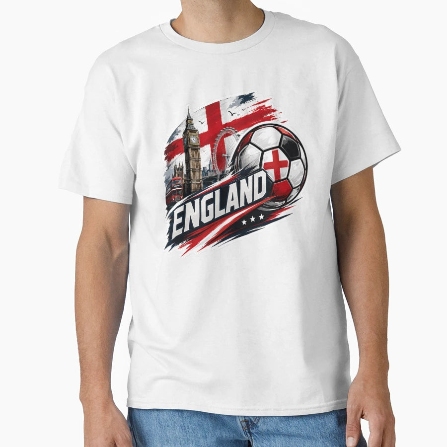 England Football Fans Who Love Football T-Shirt - Graphic Print Unisex - T-Shirt, Sweatshirt, Hoodie