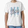 Lions Lightning Bolt Checkered T-Shirt - Custom Art Print Unisex - T-Shirt, Sweatshirt, Hoodie