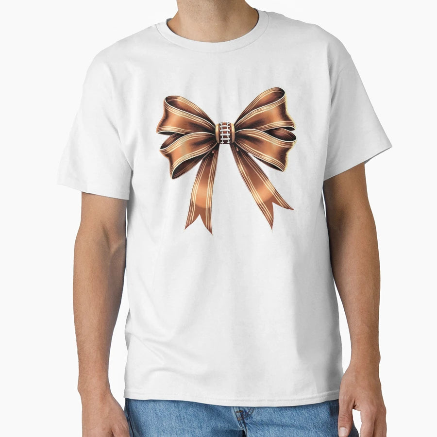 Coquette Bow Pumpkin American T-Shirt - Fun Novelty Design for Adults - T-Shirt, Sweatshirt, Hoodie