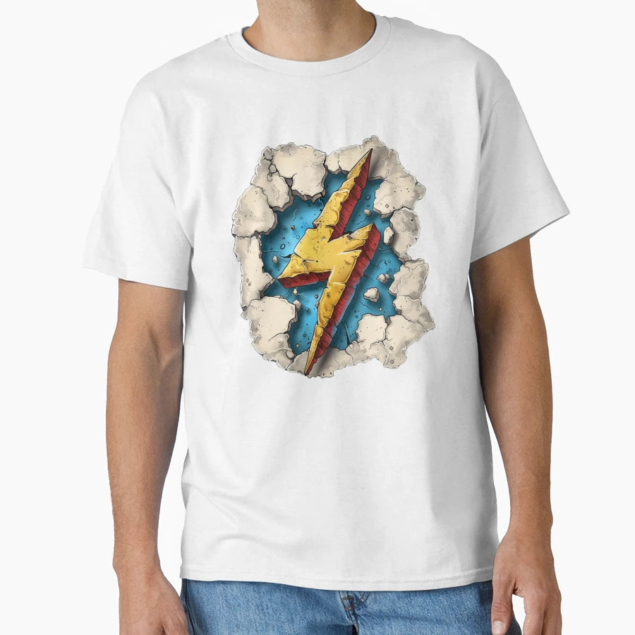 Lightning Burst Electric Breakthrough T-Shirt - Custom Art Print Unisex - T-Shirt, Sweatshirt, Hoodie