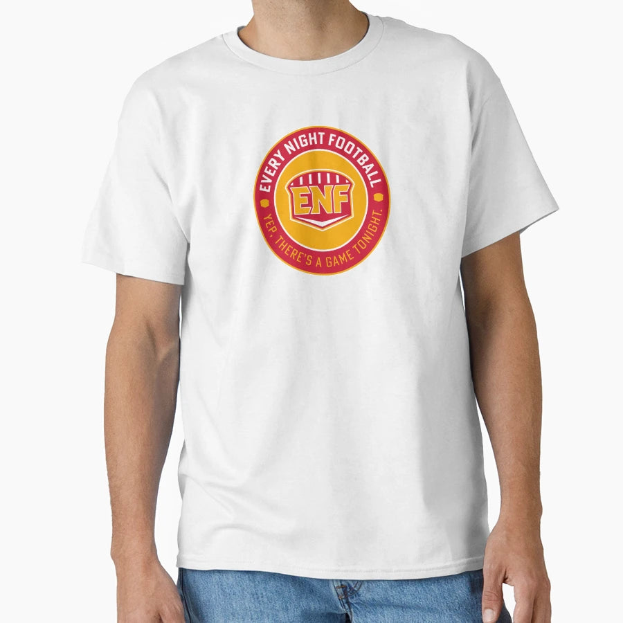 Every Night Football Circular Slogan Red T-Shirt - Graphic Print Men Women - T-Shirt, Sweatshirt, Hoodie
