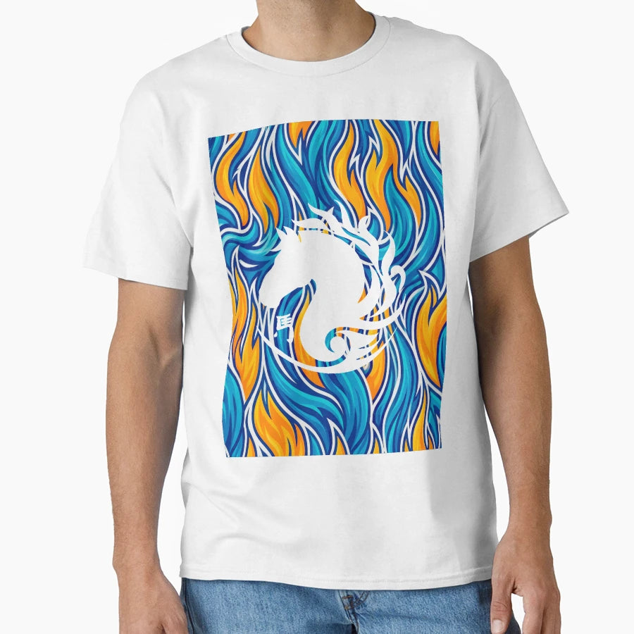 Abstract Fire Ice T-Shirt - Minimalist Print Unisex - T-Shirt, Sweatshirt, Hoodie