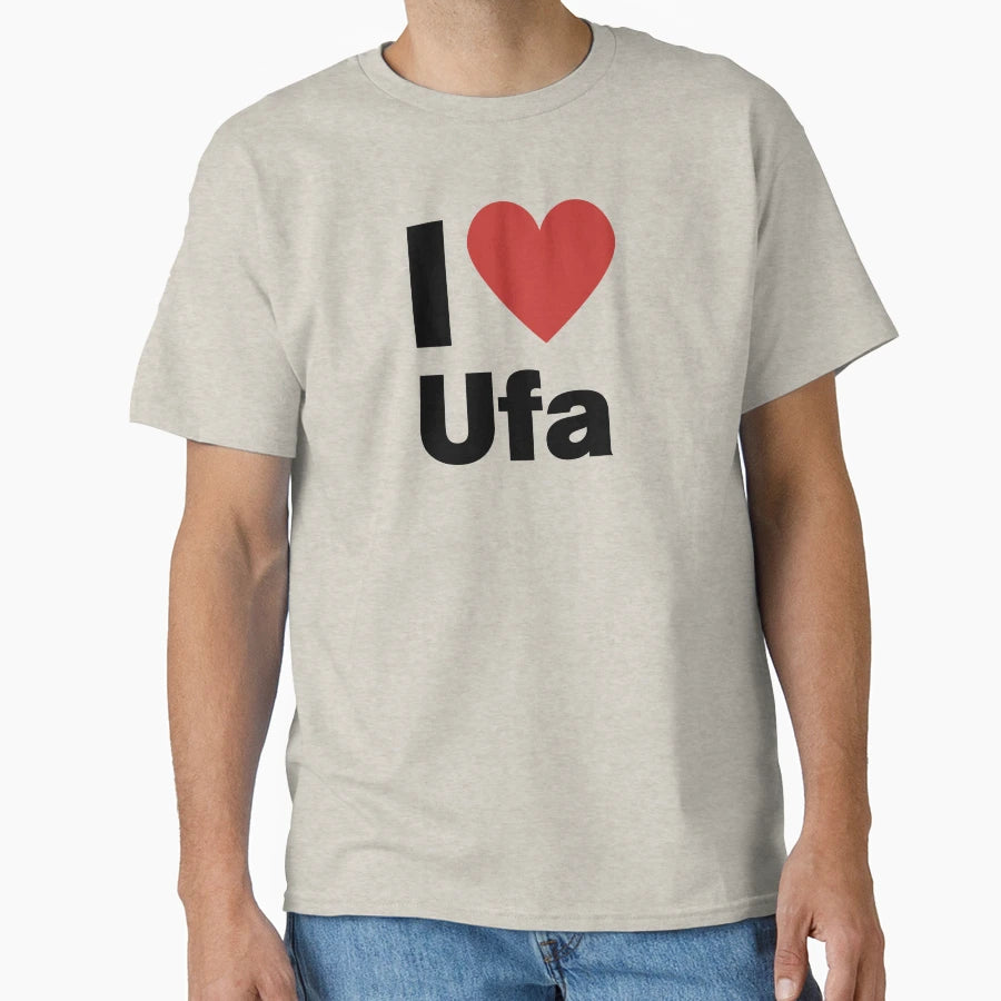 I Love Ufa T-Shirt - Minimalist Print Unisex - T-Shirt, Sweatshirt, Hoodie