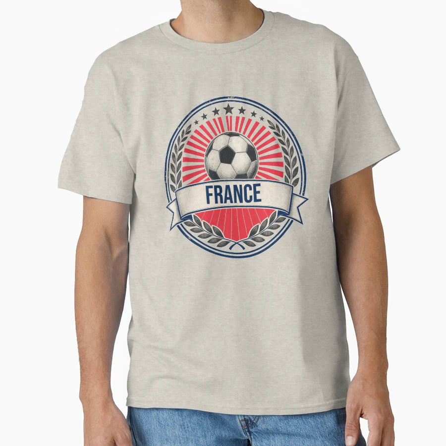 France Soccer Crest French Football Badge T-Shirt - Unique Graphic Unisex - T-Shirt, Sweatshirt, Hoodie