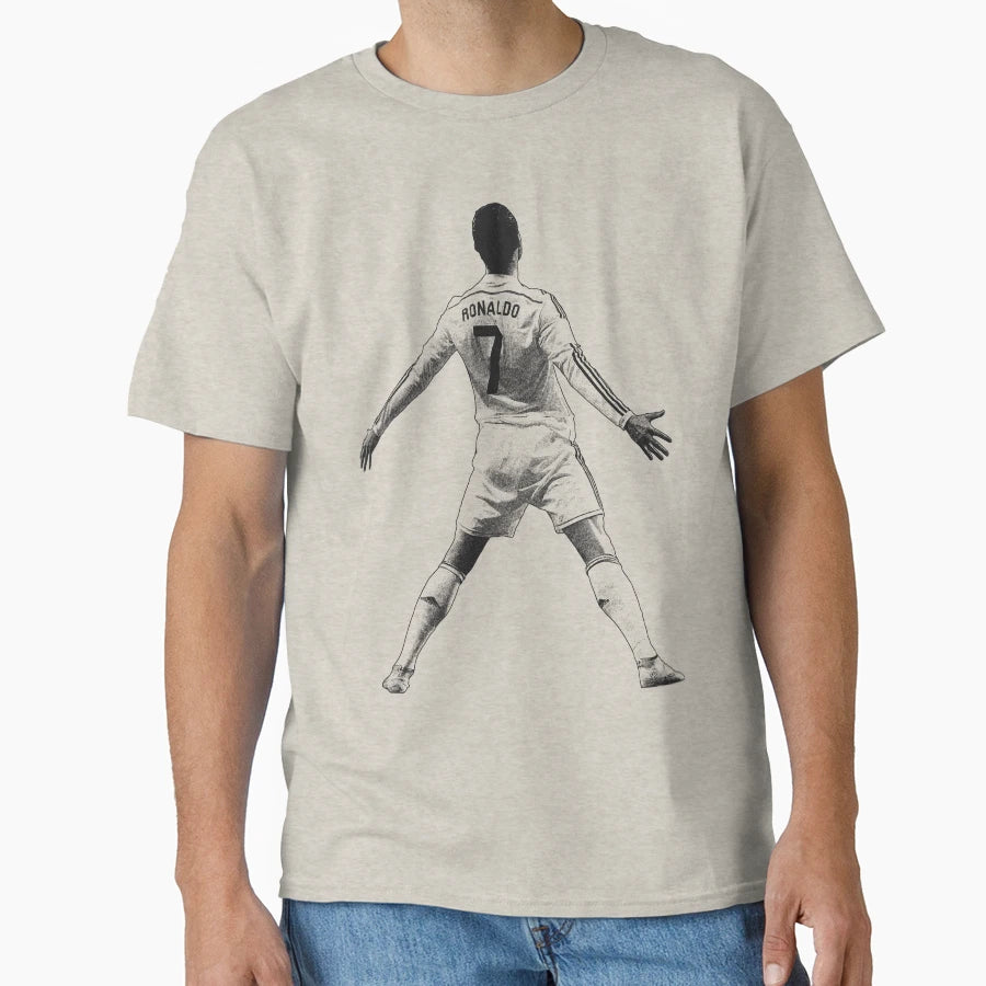 Cristiano Ronald 7 Pencil Drawing T-Shirt - Unique Graphic Unisex - T-Shirt, Sweatshirt, Hoodie