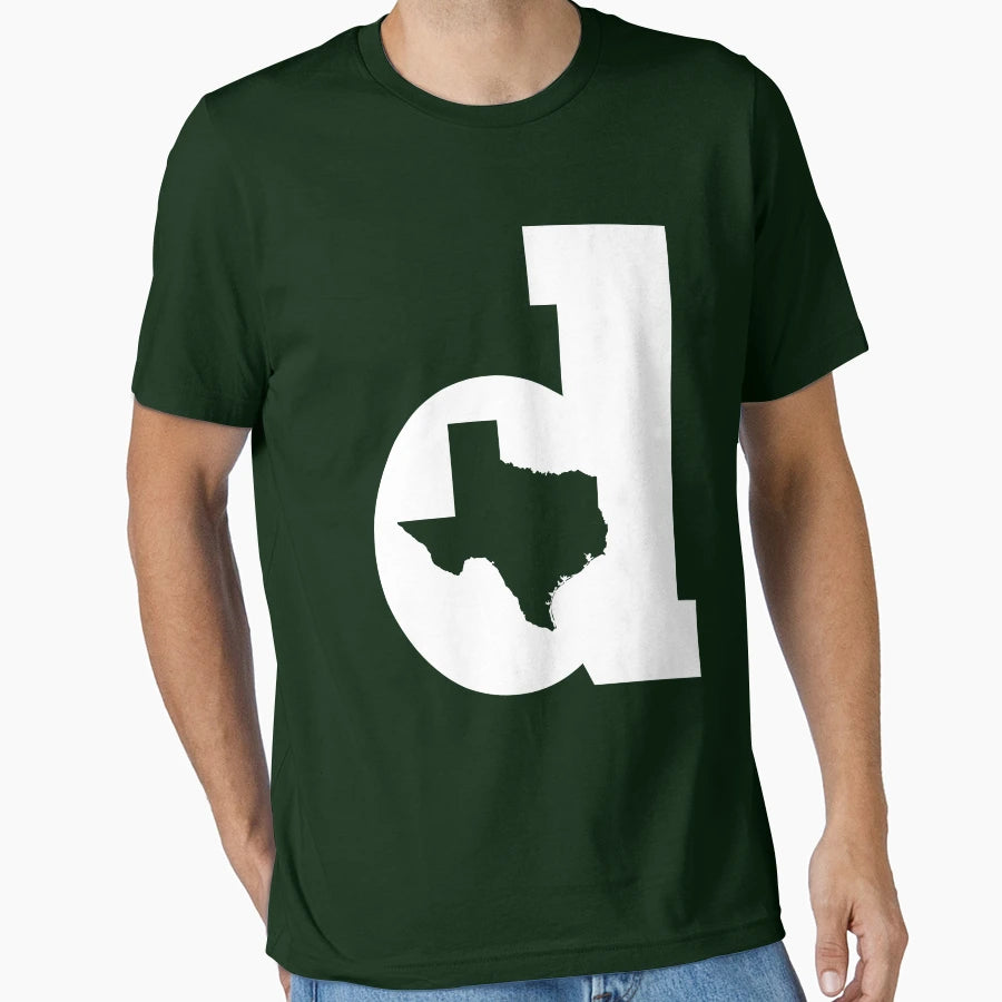 Lowercase D White T-Shirt - Unique Graphic Unisex - T-Shirt, Sweatshirt, Hoodie
