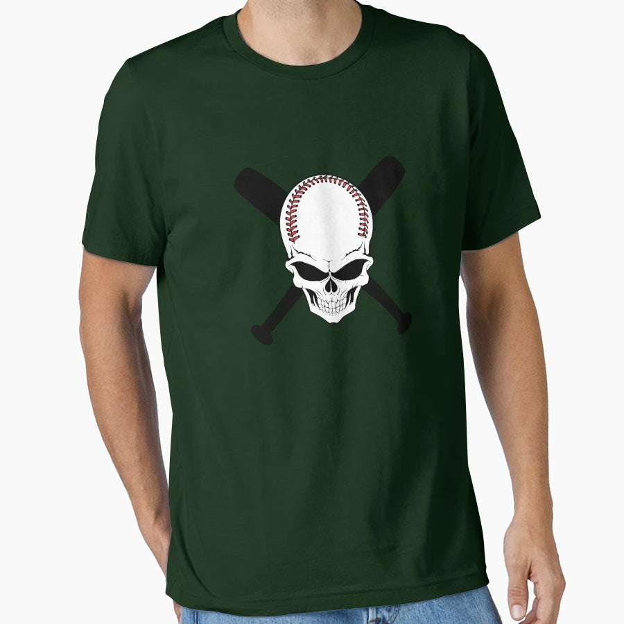 Baseball Jolly Roger T-Shirt - Minimalist Print for Adults - T-Shirt, Sweatshirt, Hoodie