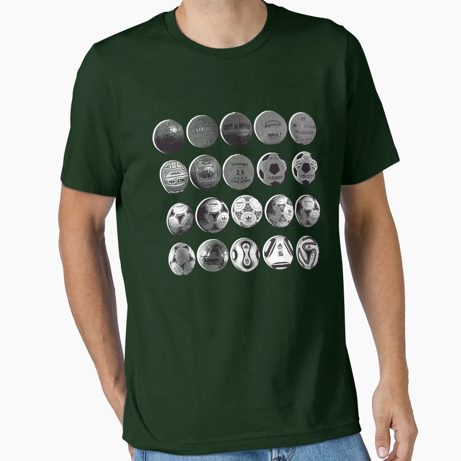 World Cup Footballs T-Shirt - Casual Everyday Wear for Adults - T-Shirt, Sweatshirt, Hoodie