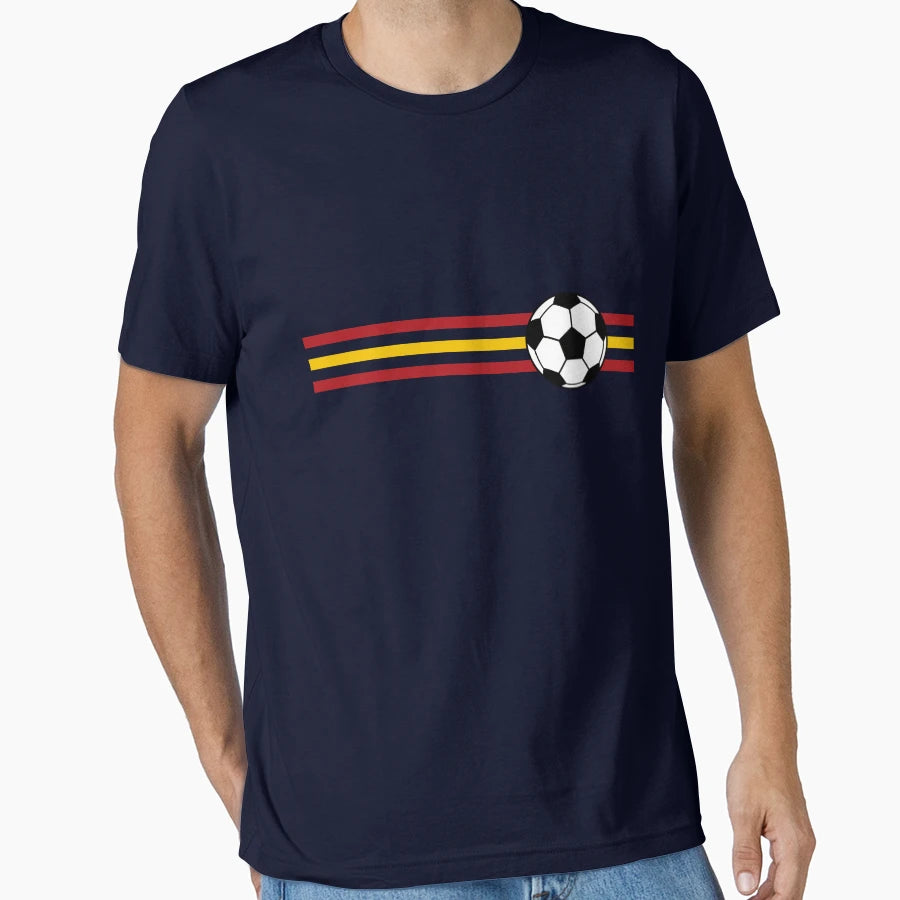 Football Stripes Spain T-Shirt - Custom Art Print for Adults - T-Shirt, Sweatshirt, Hoodie