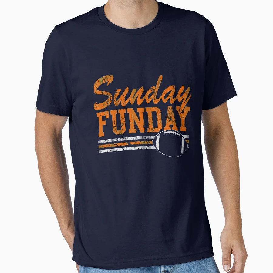 Sunday Funday Football T-Shirt - Custom Art Print Men Women - T-Shirt, Sweatshirt, Hoodie