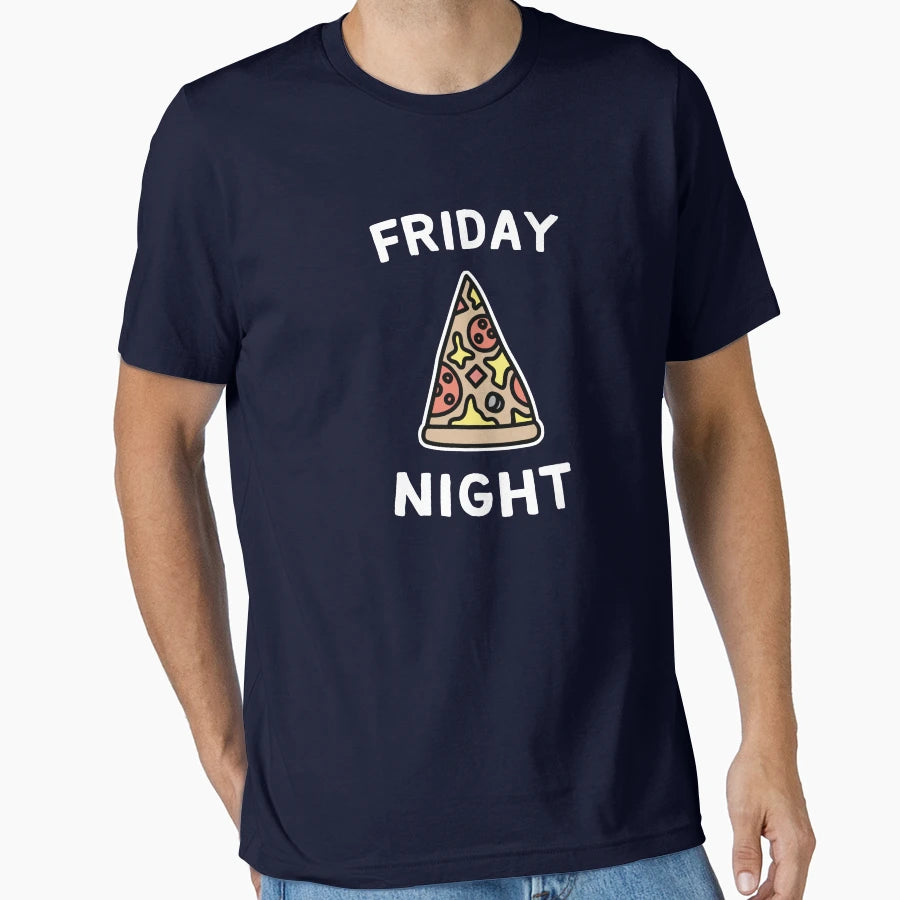Friday Night Pizza T-Shirt - Novelty Apparel for Adults - T-Shirt, Sweatshirt, Hoodie