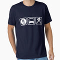 Funny Eat Sleep Football Repeat T-Shirt - Custom Art Print Men Women - T-Shirt, Sweatshirt, Hoodie