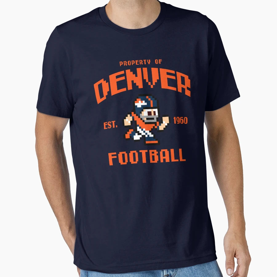 Property Denver Broncos Football T-Shirt - Custom Art Print for Adults - T-Shirt, Sweatshirt, Hoodie