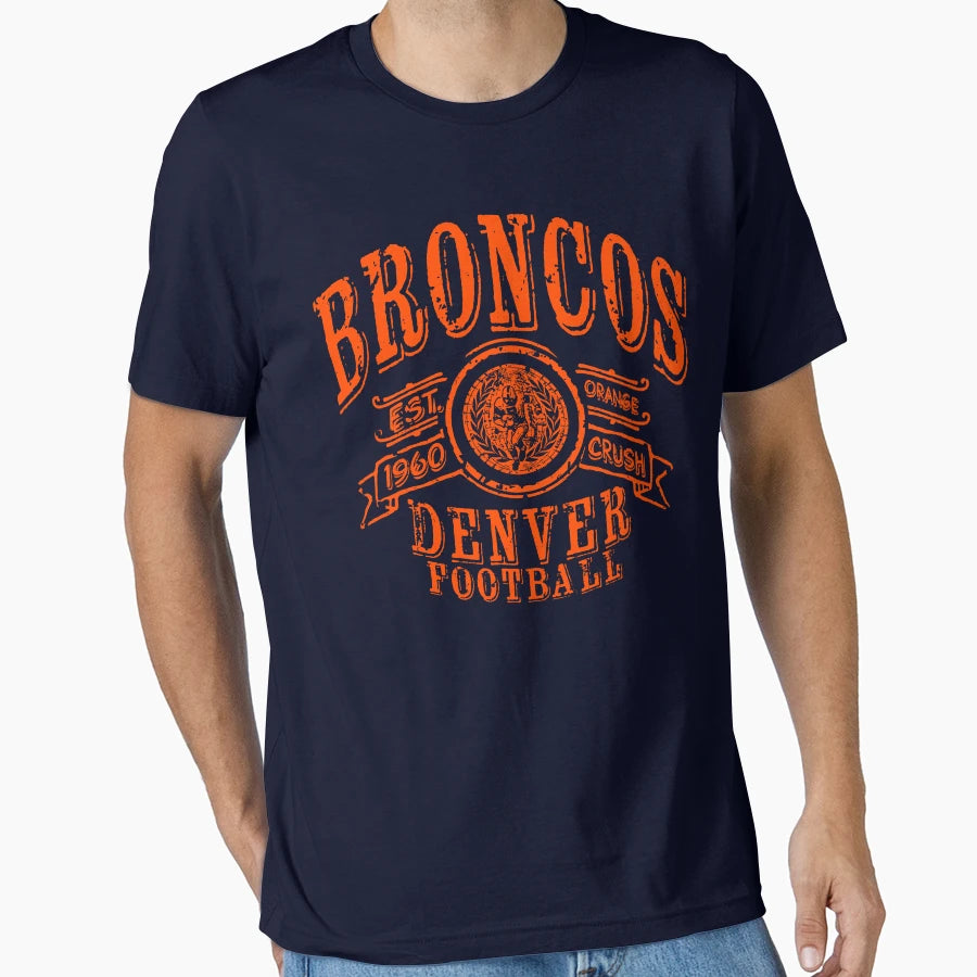 Broncos Football T-Shirt - Aesthetic Graphic Men Women - T-Shirt, Sweatshirt, Hoodie