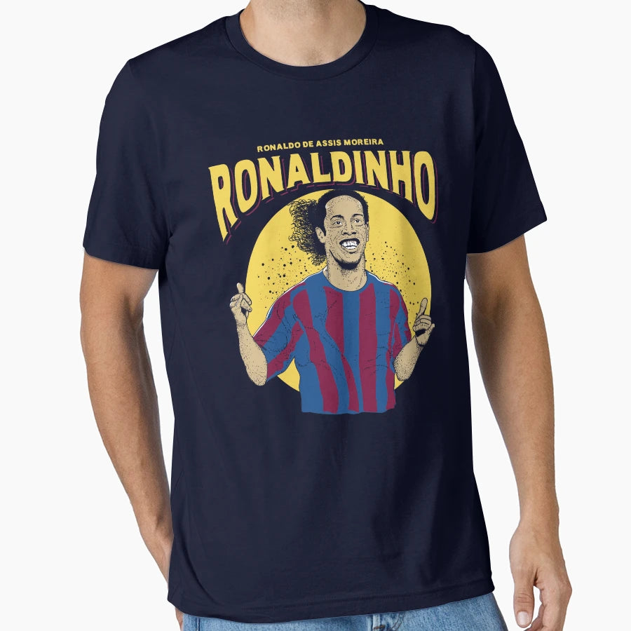 Ronaldinho Legend Football T-Shirt - Custom Art Print Unisex - T-Shirt, Sweatshirt, Hoodie