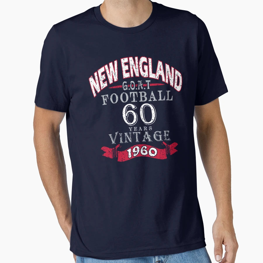 New England Pro Football 60 Year T-Shirt - Fun Novelty Design for Adults - T-Shirt, Sweatshirt, Hoodie