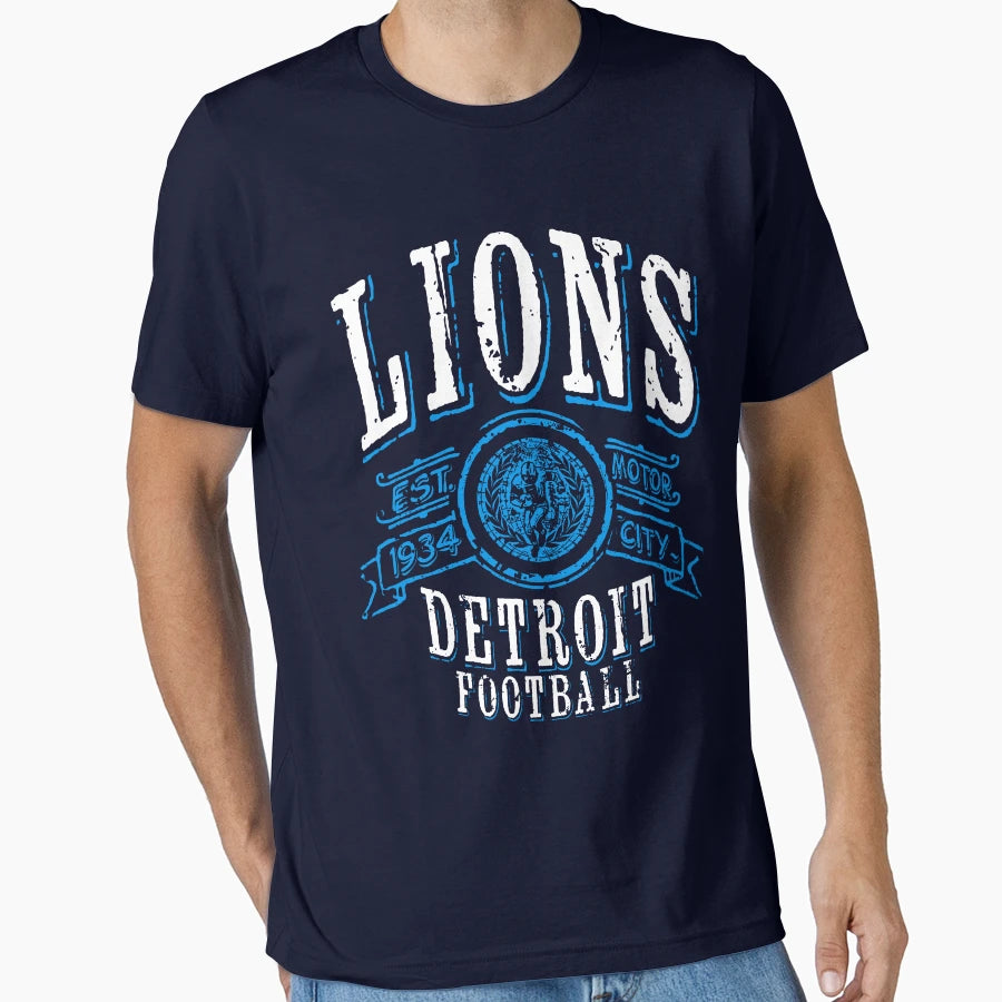 Lions Football T-Shirt - Trendy Graphic Unisex - T-Shirt, Sweatshirt, Hoodie