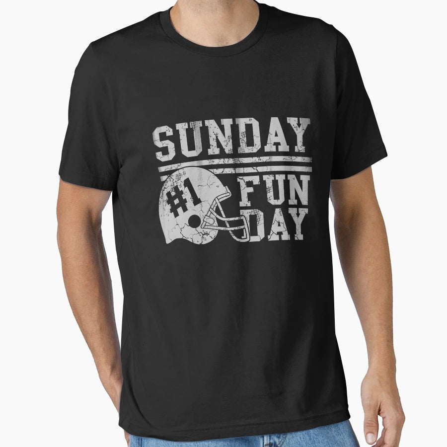 Sunday Funday Football Helmet T-Shirt - Fun Novelty Design Unisex - T-Shirt, Sweatshirt, Hoodie