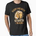 Rugby And Beer Team Funny Rugby Rugby T-Shirt - Graphic Print for Adults - T-Shirt, Sweatshirt, Hoodie