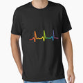 Lgbt Rainbow Ekg Heartbeat T-Shirt - Unique Graphic Unisex - T-Shirt, Sweatshirt, Hoodie