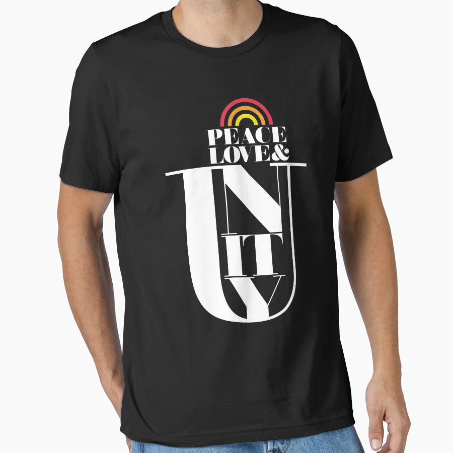 Peace Love And Unity T-Shirt - Minimalist Print Men Women - T-Shirt, Sweatshirt, Hoodie