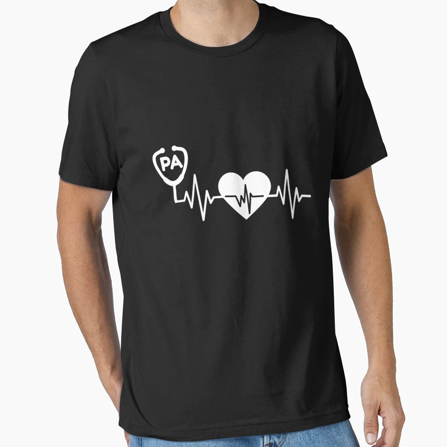 Physician Assistant Heartbeat T-Shirt - Graphic Print Men Women - T-Shirt, Sweatshirt, Hoodie