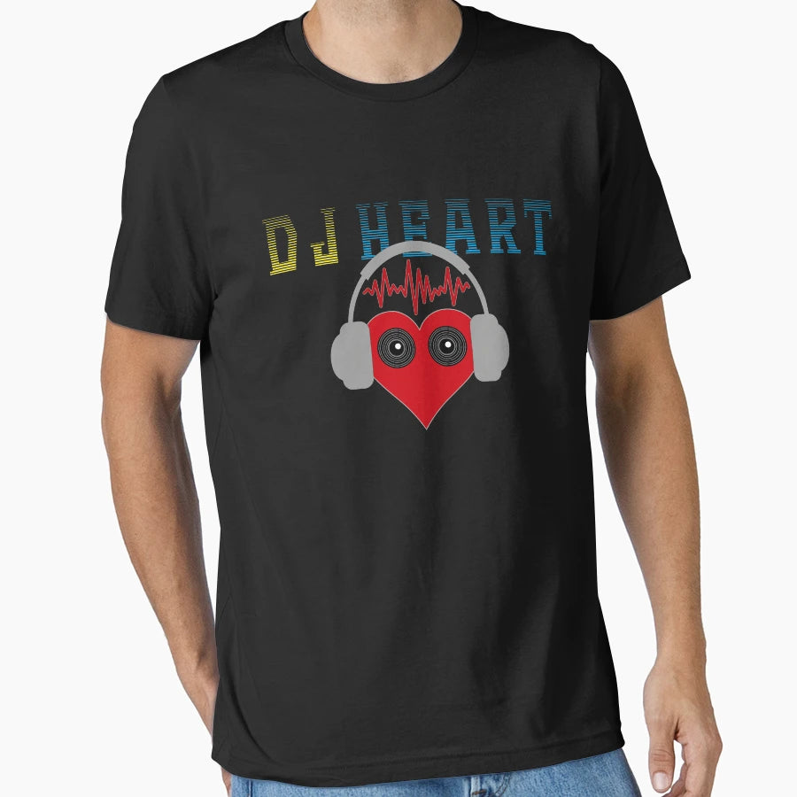 Dj Heart Love Music T-Shirt - Novelty Apparel Men Women - T-Shirt, Sweatshirt, Hoodie