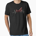 Heartbeat Cat Lover Animal Silhouette T-Shirt - Fun Novelty Design Unisex - T-Shirt, Sweatshirt, Hoodie