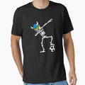 Sweden Dab Dabbing Skeleton Soccer T-Shirt - Novelty Apparel Unisex - T-Shirt, Sweatshirt, Hoodie