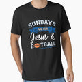 Sundays Are Jesus And Football T-Shirt - Novelty Apparel for Adults - T-Shirt, Sweatshirt, Hoodie