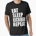 Eat Sleep Kickbox Kick Box Repeat T-Shirt - Minimalist Print for Adults - T-Shirt, Sweatshirt, Hoodie