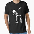 Dab Dabbing Skeleton Football Soccer T-Shirt - Graphic Print Men Women - T-Shirt, Sweatshirt, Hoodie