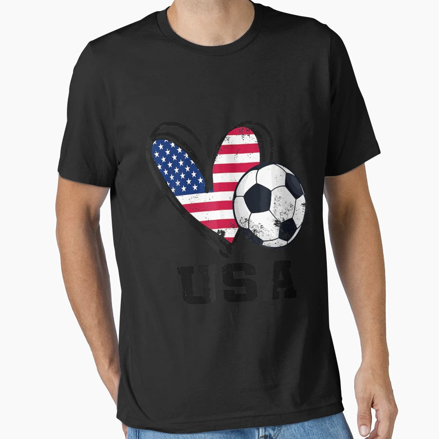 Usa Soccer 2022 United States Flag T-Shirt - Minimalist Print Unisex - T-Shirt, Sweatshirt, Hoodie