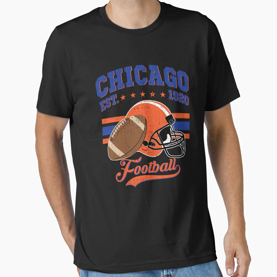 Chicago Football T-Shirt - Streetwear Style for Adults - T-Shirt, Sweatshirt, Hoodie