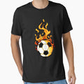 Flaming Soccer Ball T-Shirt - Fun Novelty Design for Adults - T-Shirt, Sweatshirt, Hoodie