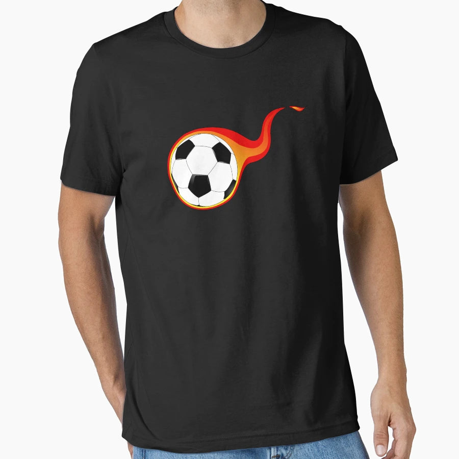 Football Shot Flames Game Wm T-Shirt - Fun Novelty Design Men Women - T-Shirt, Sweatshirt, Hoodie