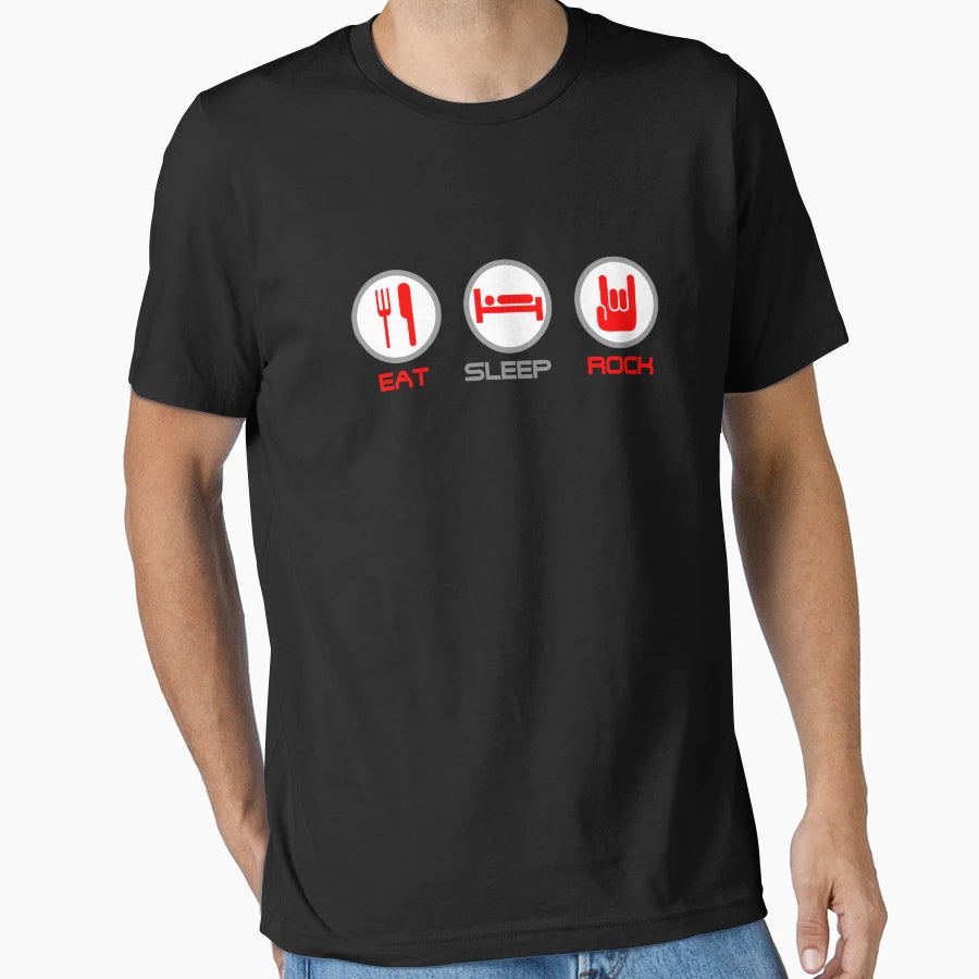 Eat Sleep Rock T-Shirt - Casual Everyday Wear for Adults - T-Shirt, Sweatshirt, Hoodie