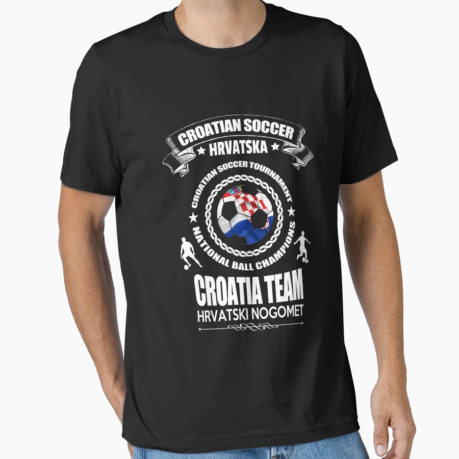 Croatia Soccer Patriotic Croatian T-Shirt - Minimalist Print Unisex - T-Shirt, Sweatshirt, Hoodie