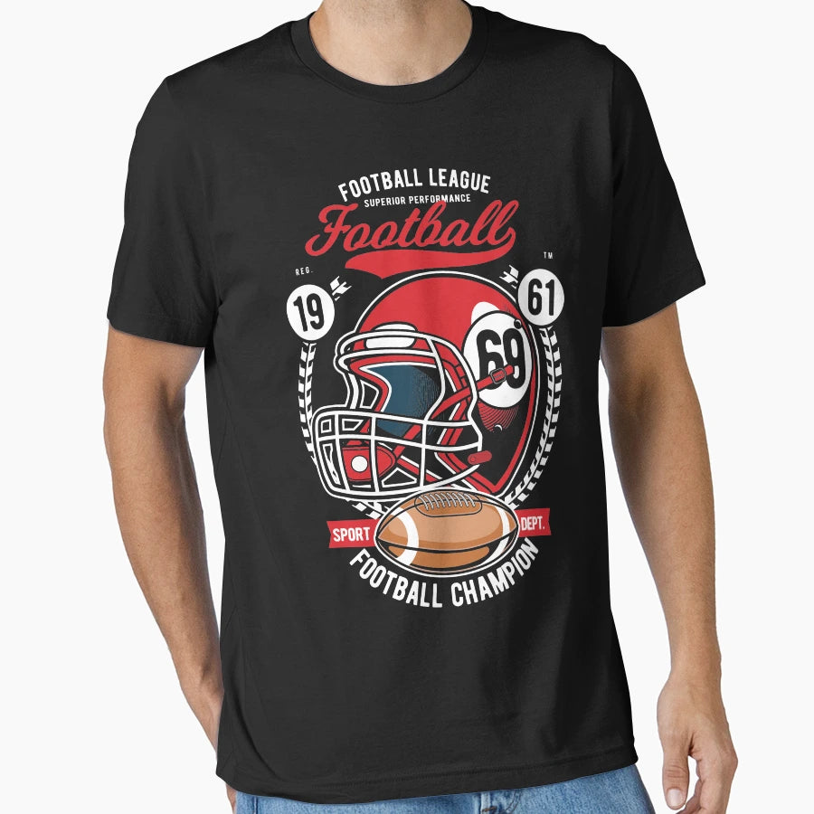 Football League Helmet T-Shirt - Aesthetic Graphic Unisex - T-Shirt, Sweatshirt, Hoodie