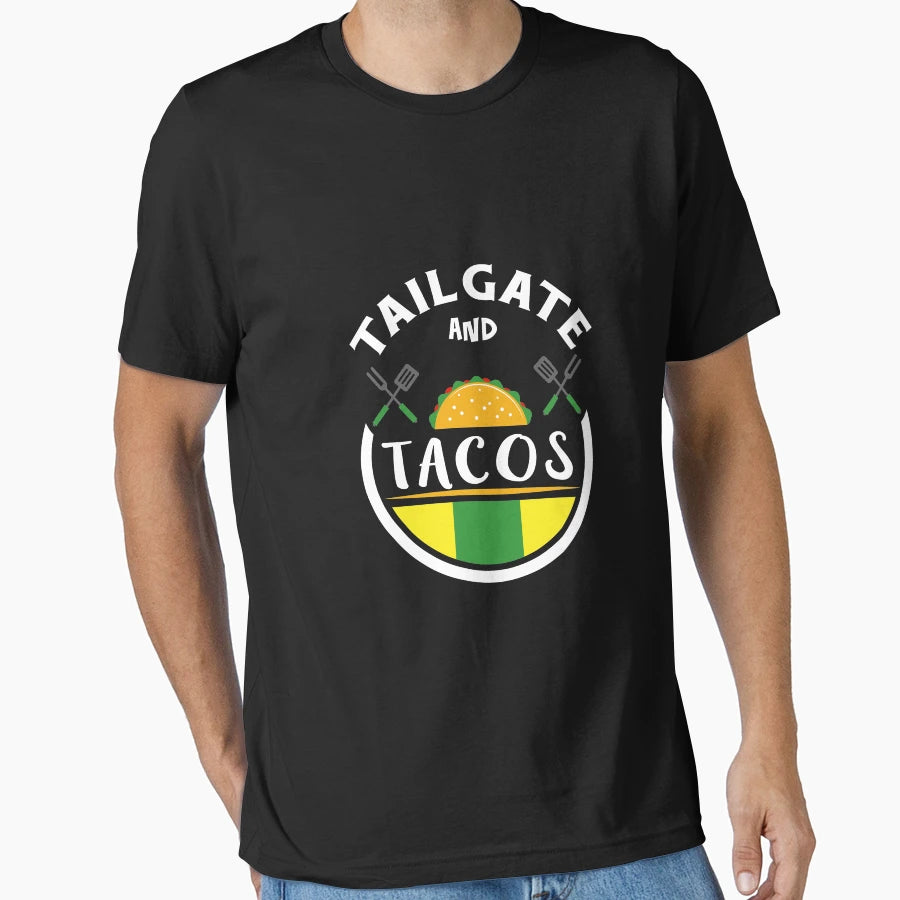 Tailgate And Tacos Football Accessories T-Shirt - Graphic Print for Adults - T-Shirt, Sweatshirt, Hoodie