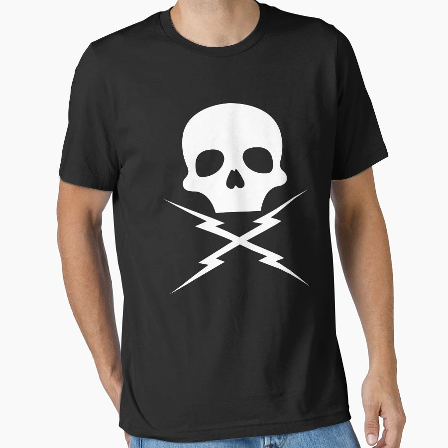 Stuntman Mikes Lightning Skull T-Shirt - Graphic Print Men Women - T-Shirt, Sweatshirt, Hoodie