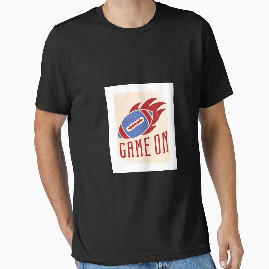 Fire Football T-Shirt - Minimalist Print for Adults - T-Shirt, Sweatshirt, Hoodie