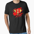 Letter H Super Hero Name Birthday Back T-Shirt - Minimalist Print Unisex - T-Shirt, Sweatshirt, Hoodie