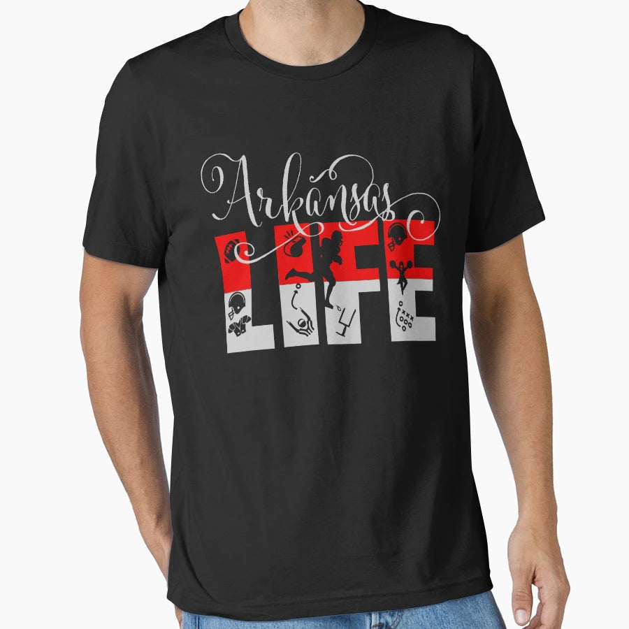 Arkansas Life Football Life T-Shirt - Trendy Graphic Men Women - T-Shirt, Sweatshirt, Hoodie
