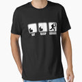 Eat Sleep Leeroy T-Shirt - Minimalist Print Unisex - T-Shirt, Sweatshirt, Hoodie