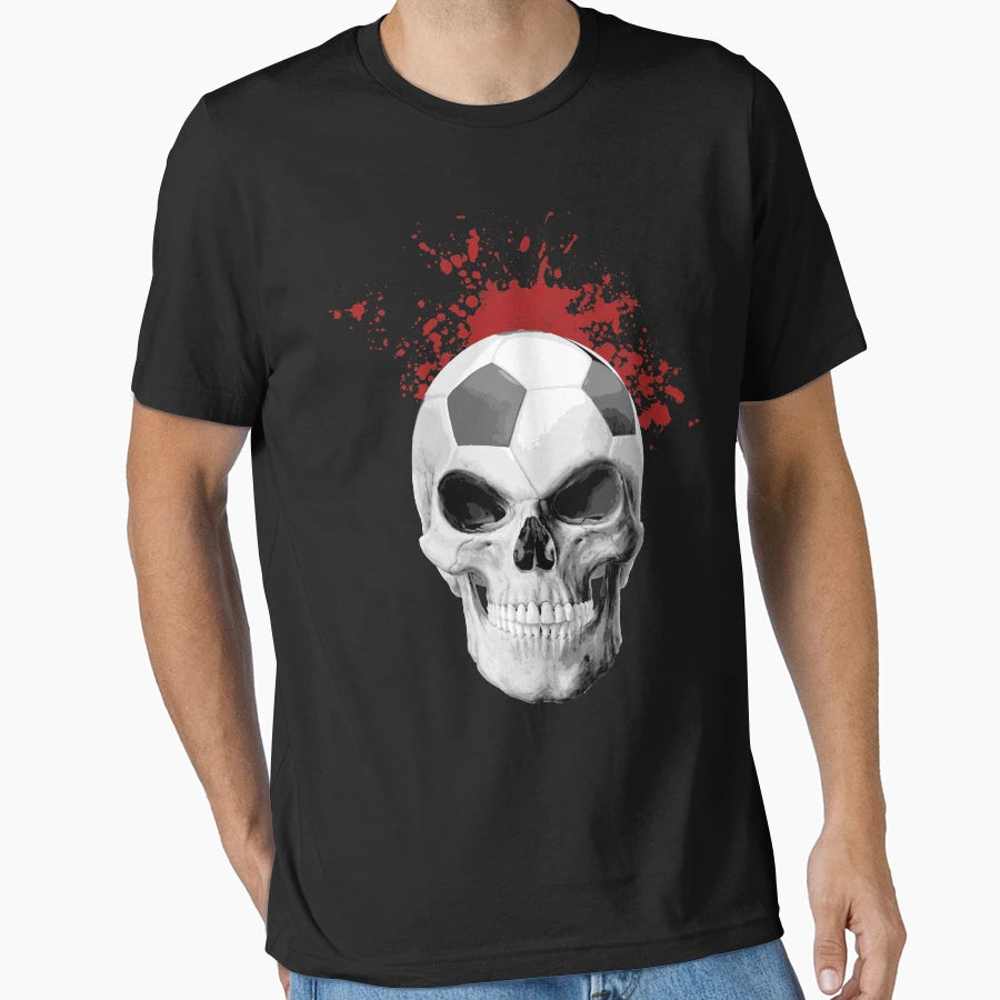 Soccer Skull T-Shirt - Fun Novelty Design for Adults - T-Shirt, Sweatshirt, Hoodie